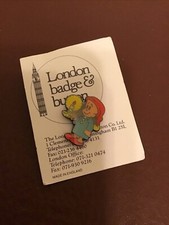 Vintage Wee Willie Winkie Badge/Pin with Green Nightshirt, Hat, Slippers, Candle