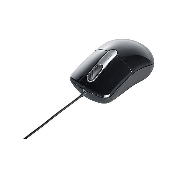 Buffalo Wired Optical Mouse Silent / 3 Button / M Size Black