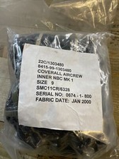 XL British CBRN Coverall Suit Inner Aircrew RAF NBC mk1 Size 9 Prepper Survival