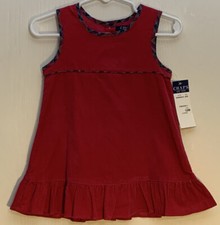 Chaps Baby Girl's 12M Jumper Fuchsia Corduroy Plaid Trim High Waist Cotton NWT
