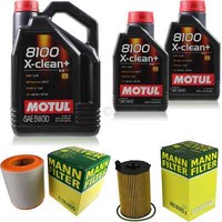 MANN-FILTER Inspektionspaket 7L Motul 8100 X-Clean+ 5W-30 FüR Audi A6 Avant 3.0