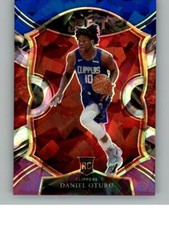2020-21 Panini Select Daniel Oturu 93 Blue White Purple Cracked Ice RC