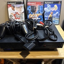 Sony PlayStation 2 PS2 FAT Console SCPH-50001 W/ Controller, Cords, & 3 Games