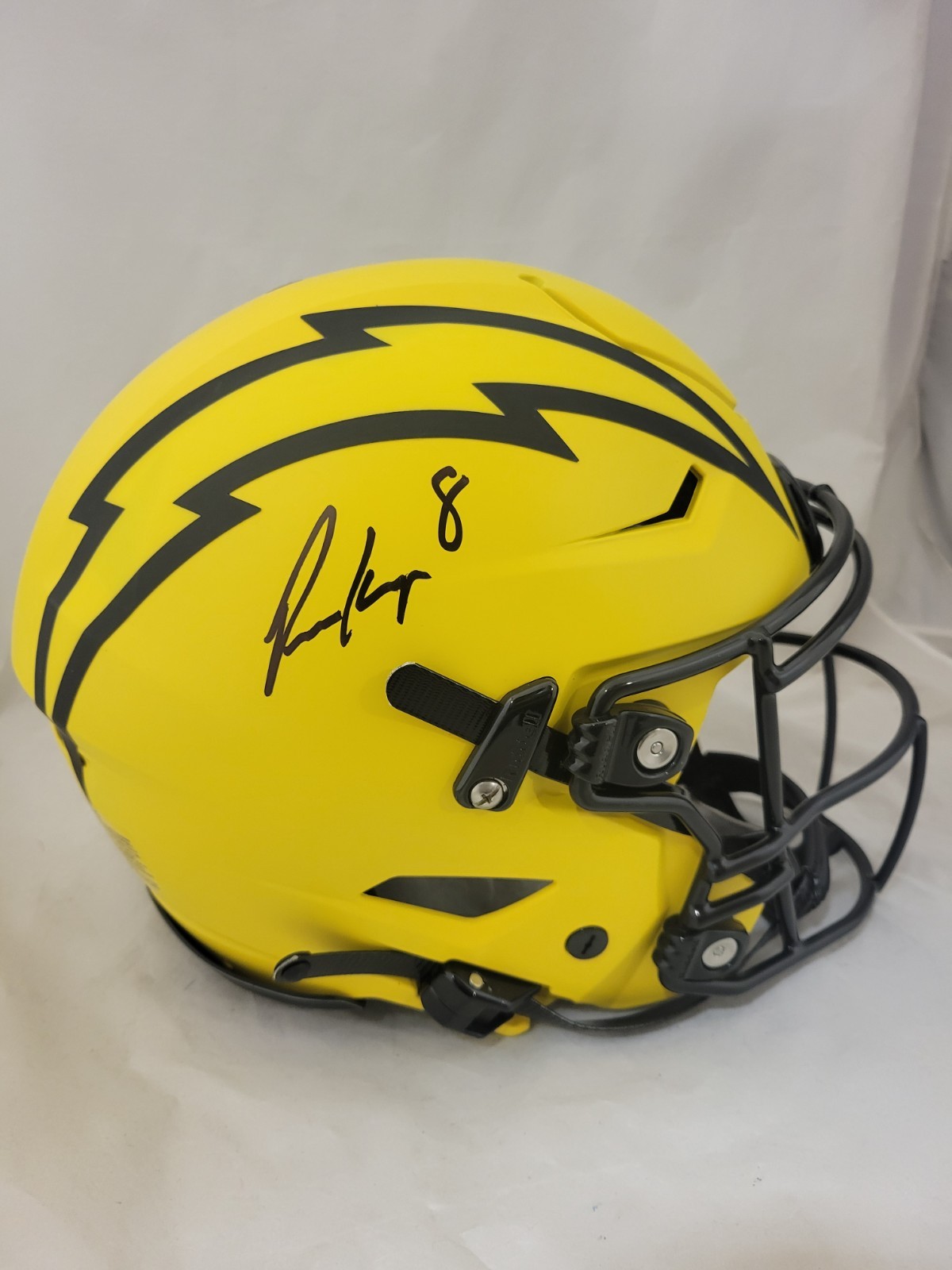 OMARION HAMPTON Autographed Signed Los Angeles Chargers RAVE SPEEDFLEX HELMET BECKETT QR 