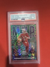 josh allen rc cardcont Optic Mvp Contenders Green Pulsar PSA 10 Mvp7 Low Pop /27