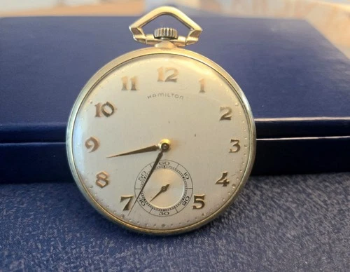 Antique Hamilton 945 12s 17j 10K Yellow Gold Filled Pocket Watch