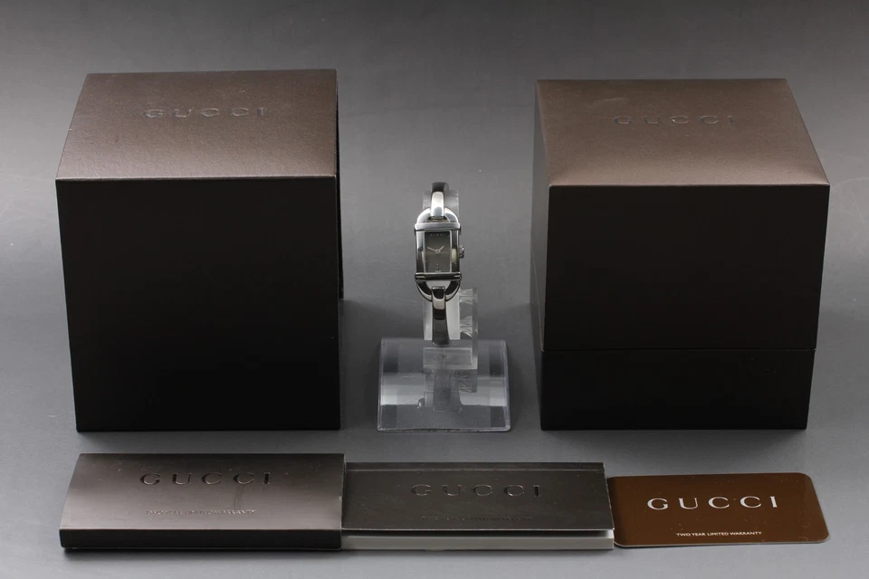 Reloj Damas Cuarzo Marrón Plateado Gucci 6800L Casi Como Nuevo/Juego Completo con Caja JAPÓN Foto 2 de 4