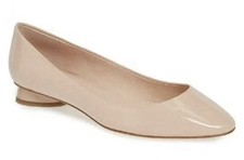 Kate Spade New York Women Fallyn Tusk Nude Patent Leather Shoes Flats Size 7.5