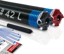 Pair of 2" Garage Door Torsion Springs with Non-Slip Winding Bar 0.283x2''x42''
