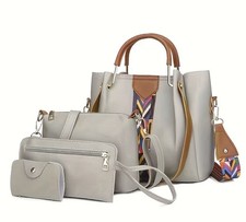 4tlg Taschen Set: Handtasche, Schultertasche,...