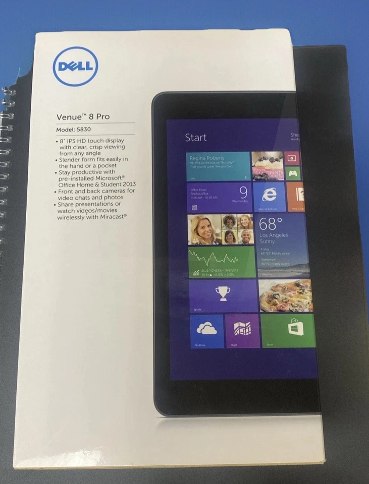 Dell Venue 8 Pro 32 GB, Wi-Fi - negro, sellado de fábrica Foto 2 de 4