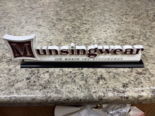Vintage KCS Industries Munsingwear Plastic advertising Sign.