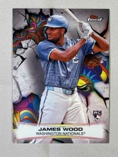 2025 Topps Finest Smashing Through James Wood RC Case Hit Washington Nationals