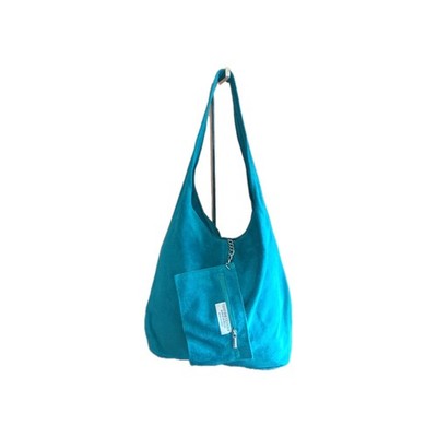 Handgefertigte Hobo Tasche aus Wildleder. Made In Italy. 