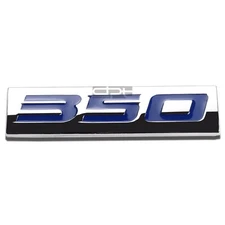 BUMPER STICKER METAL EMBLEM DECAL TRIM BADGE 3D POLISHED BLUE LETTERING 350