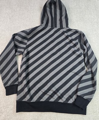 Y2K Dickies Youth XL 14 16 Striped Jacket Zip Hoodie Kids Gray