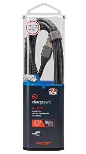 ChargeSync Braided Alloy USB Type-C Cable | USB A-C Charging Cord Fast Chargi... - Image 4 of 4