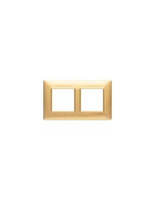 Vimar 14645.25 Plate 4 Modules (2+2) - Matte Gold Finish