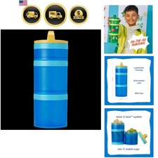 Stackable Snack Containers for Kids and Toddlers, 3 Stackable Snack Cups for ...