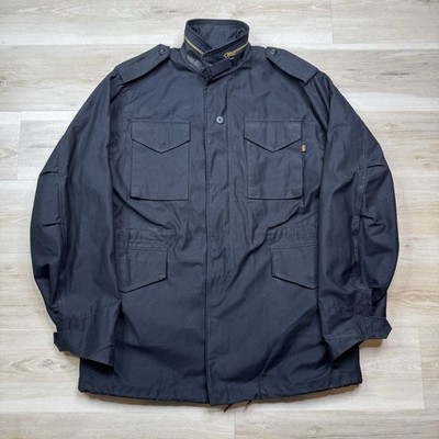 RARE VINTAGE Alpha Industries M-65 Field Jacket - Men's Size Medium-Tall - Black