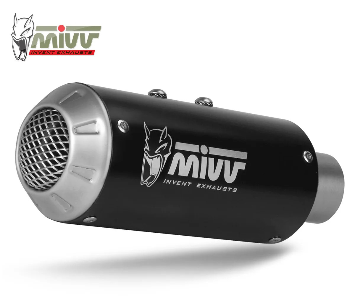 Mivv Exhaust Muffler MK3 Black Steel Black for KAWASAKI NINJA 125 2019 > 2024