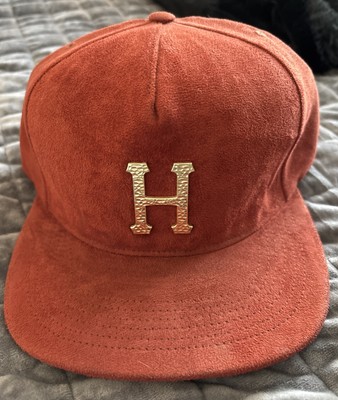 Huf H Strapback Rust Suede Hat Cap Great Condition