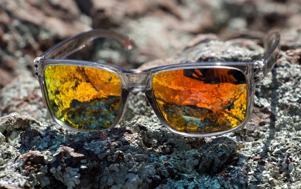 Gafas de sol Oakley estilo Holbrook - Calidad - EE. UU. - Polarizadas transparentes/naranja Foto 2 de 3