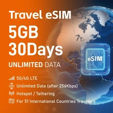 SmartSIM 5GB / 30-Day eSIM – Reliable Mobile Data for Global Travel