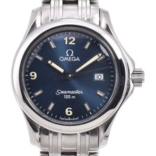Orologio da donna Omega Seamaster 120M 2571,83 data quadrante blu quarzo P#145960