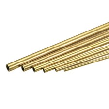 6pcs Brass Tube, 7mm-12mm OD x 0.5mm Wall Thickness 200mm Length Metal Tubing