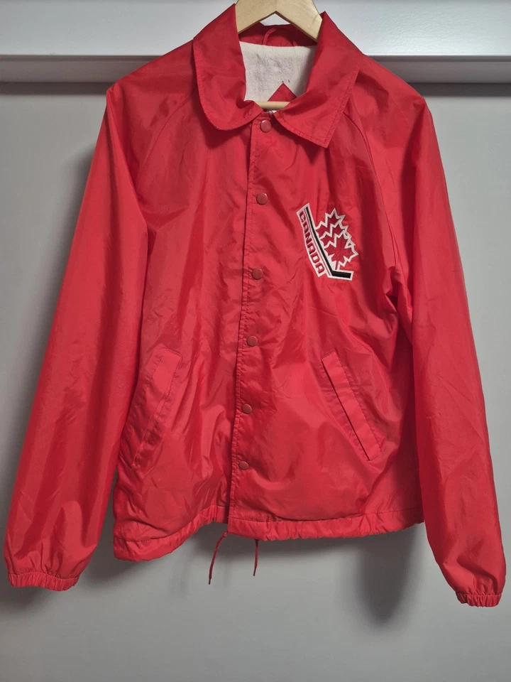 CHAQUETA HOCKEY CANADÁ VINTAGE WORLD JUNIORS 1987 - PARA HOMBRE LRG OLYMPIC'S  Foto 2 de 4