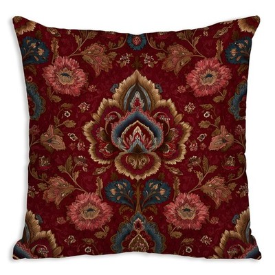 Bohemian Vintage Pattern Pillow Covers, Red Blue Boho Throw Pillow Cover, Pri...
