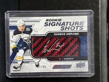 2019-20 Upper Deck Engrained Rasmus Asplund Rookie Signature Shots Stick /249