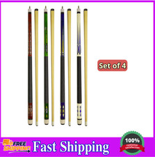 Set of 4 Pool Cues New 58" Billiard House Bar Pool Cue Sticks