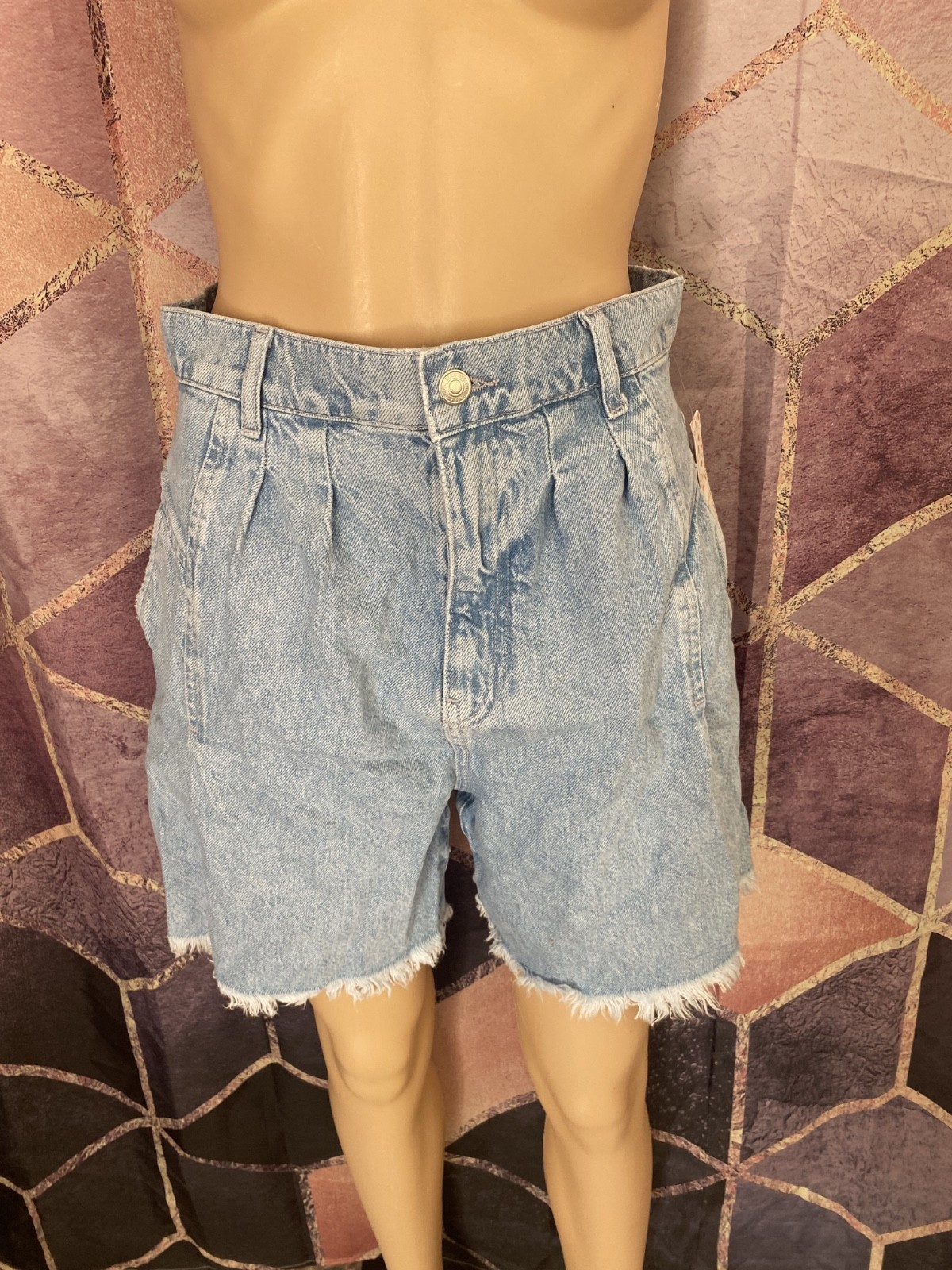 Free People Culotte Venice Beach Summer Denim shorts size W27 RRP98$