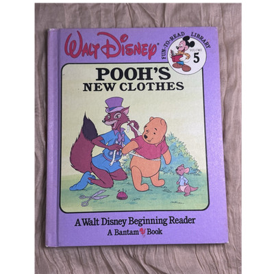 Vintage Walt Disney Pooh s New Clothes Vol 5 Bantam Beginning Reader Book