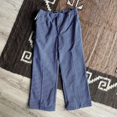 Vintage Spilag German French European Workwear Blue Striped Trousers NWT W36