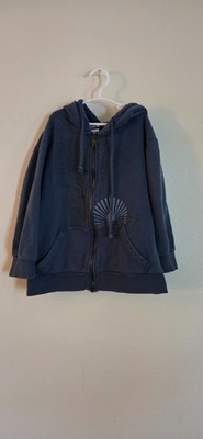 Billabong Girls Blue zip up Hoodie. Youth size M. Tree Design