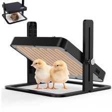 Upgraded Chicken Brooder Heating Plate with Adjustable Height  Angle, Thermo...
