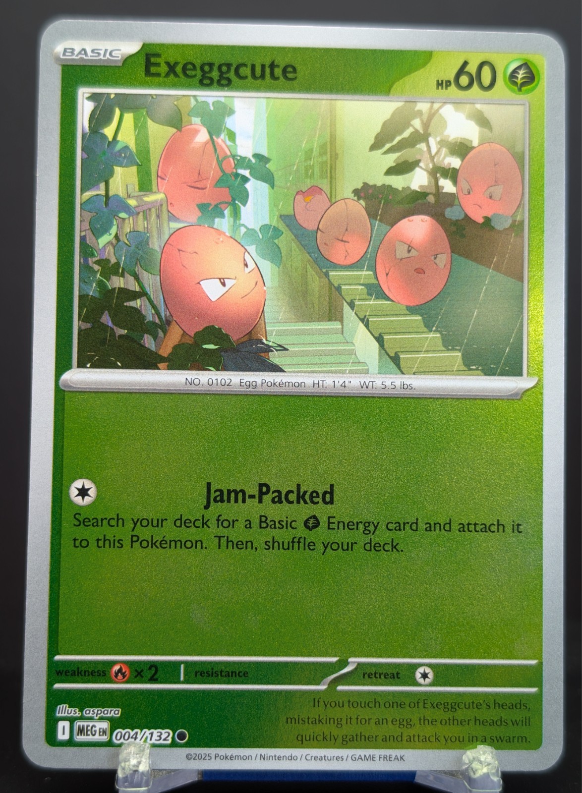 Pokemon Exeggcute 004/132 Reverse Holo Mega Evolution English