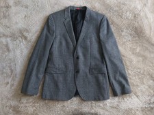 Hugo Boss Aeris Men's Gray Wool Textured Structured Blazer  44R
