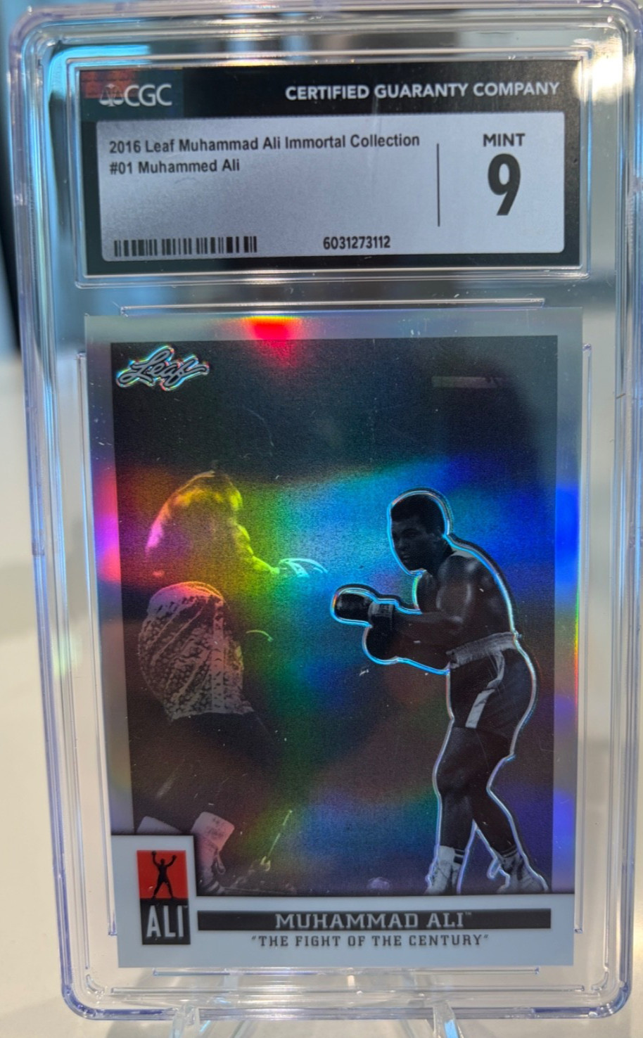 2016 Leaf Muhammad Ali Immortal Collection #1 CGC 9 MINT view 2