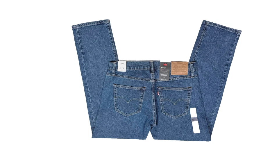 Levis 511 Slim Fit Mens Denim Jeans Comfort Stretch Blue Stonewash NWT — 第 4/4 张图片