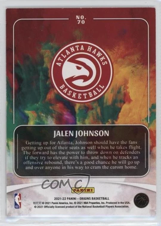 2021-22 Panini Origins Jalen Johnson #70 Rookie RC - Image 2 of 2
