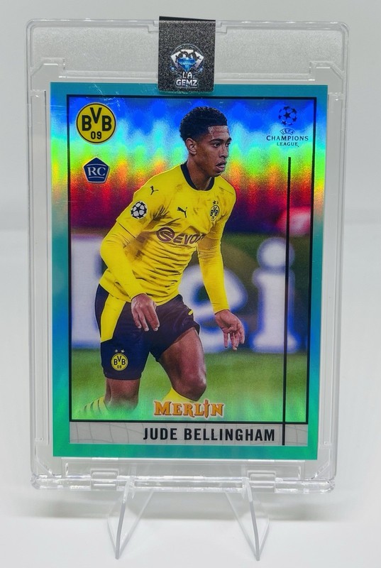 Topps Merlin Jude Bellingham Aqua Refractor RC /199 #31 Borussia Dortmund