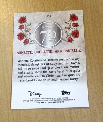 2025 Topps Chrome Disney Lady & Tramp insert card 70 Years ANNETTE