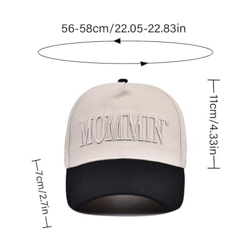 Mommin Trucker Hat for Women Embroidered Mom Baseball Cap One Size