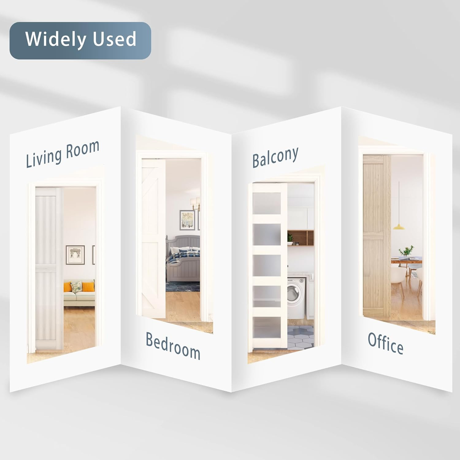 8FT Commercial Grade Pocket Door Hardware and Track Set with Soft Close Mechanis