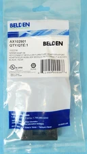 Belden AX102901 4 Port, Furniture Adapter Plate Flush Mount Keystone  -- Black