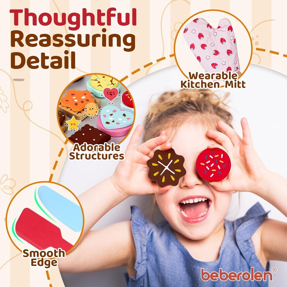 18-Inch Doll Cookie Baking Set - 9 Piece Chocolate Chip Cookie Toy With Metal Tray & Spatulas